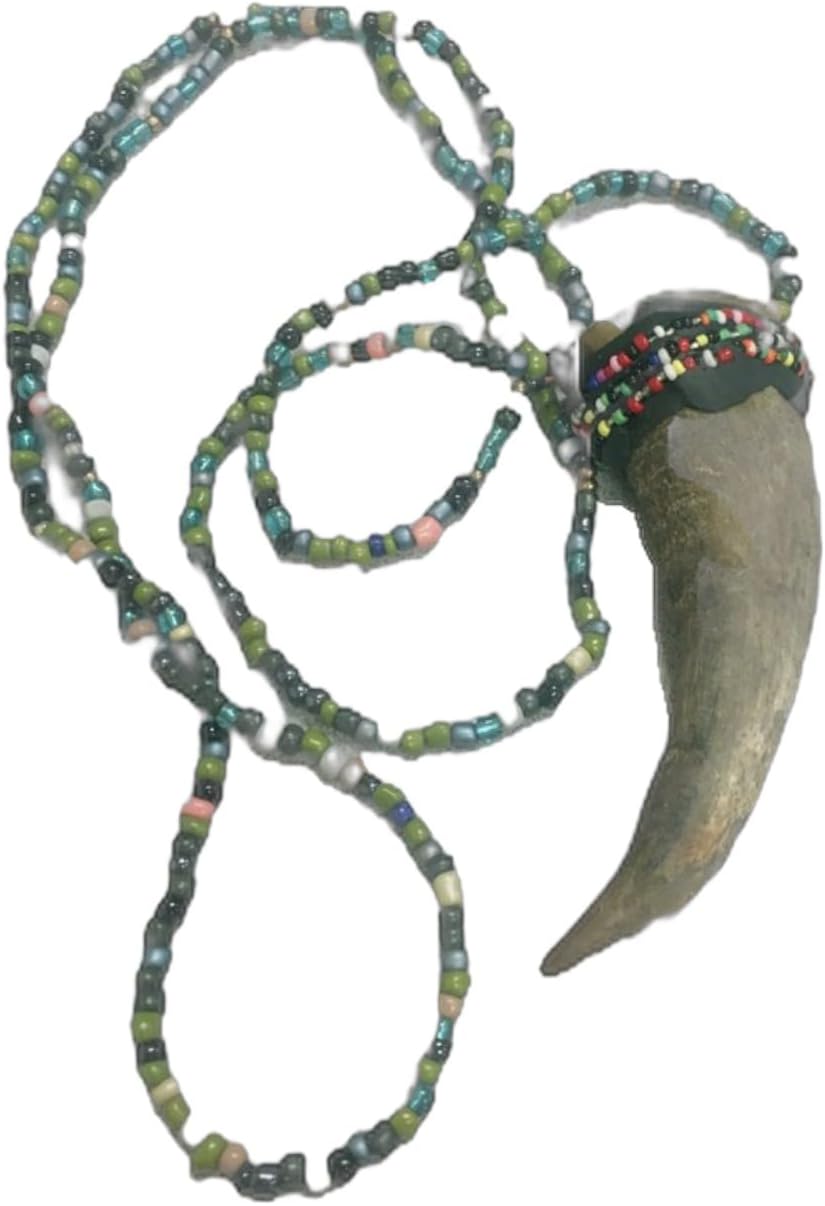 Cuerno de Elegua, Shango - Santeria Horn Amulet Necklace, 25 Inches Long, Ifa Esoteric & Religious Curio