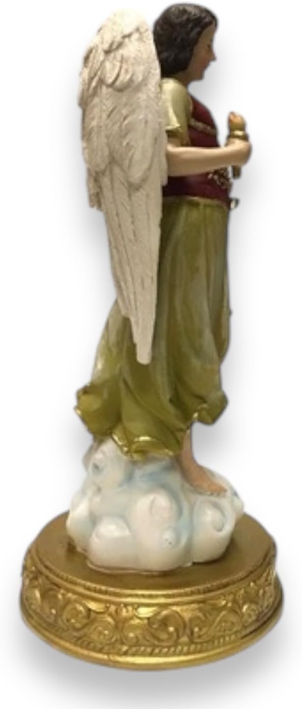 Saint Uriel The Archangel 12" Resin Figurine – Spiritual Angel Statue for Home