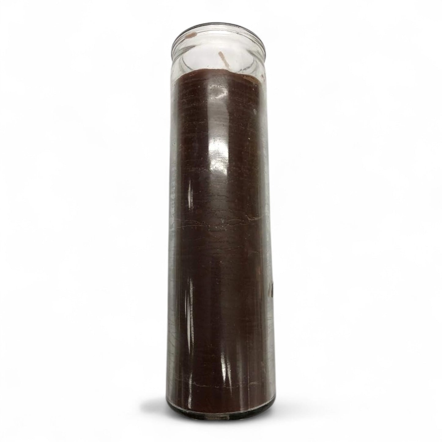 Day Black , Yellow , Red , Blue , Green , Brown Candle in Glass – 8" Unscented Spiritual Prayer Vela for Rituals, Protection, Meditation, Santería, Hoodoo, Spell Work, Religious Altar Pillar Candle
