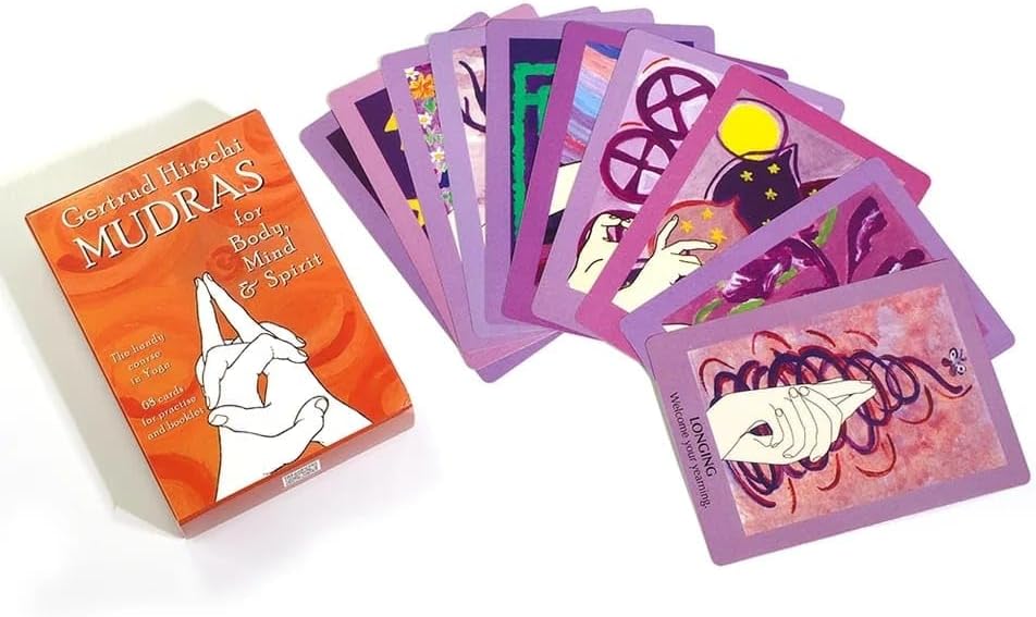The Handy 68-Card Mudras Oracle Tarot Deck, Yoga Spiritual Practice Accessories for Energy Alignment