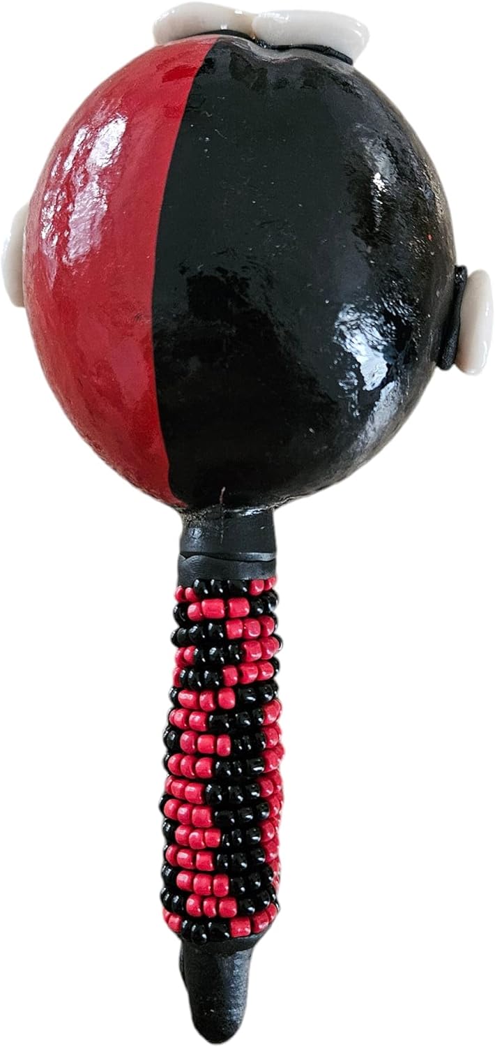 Elegua - Eshu Maraca Handcrafted for Santeria and Spiritual Practices with Cowrie Shells, Orishas