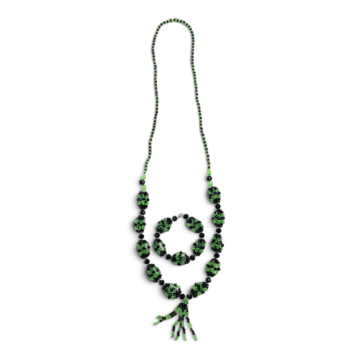 Yoruba Collar y Mazo Beaded Set – Spiritual Santeria Religious Necklace & Ilde, Handmade Ogun