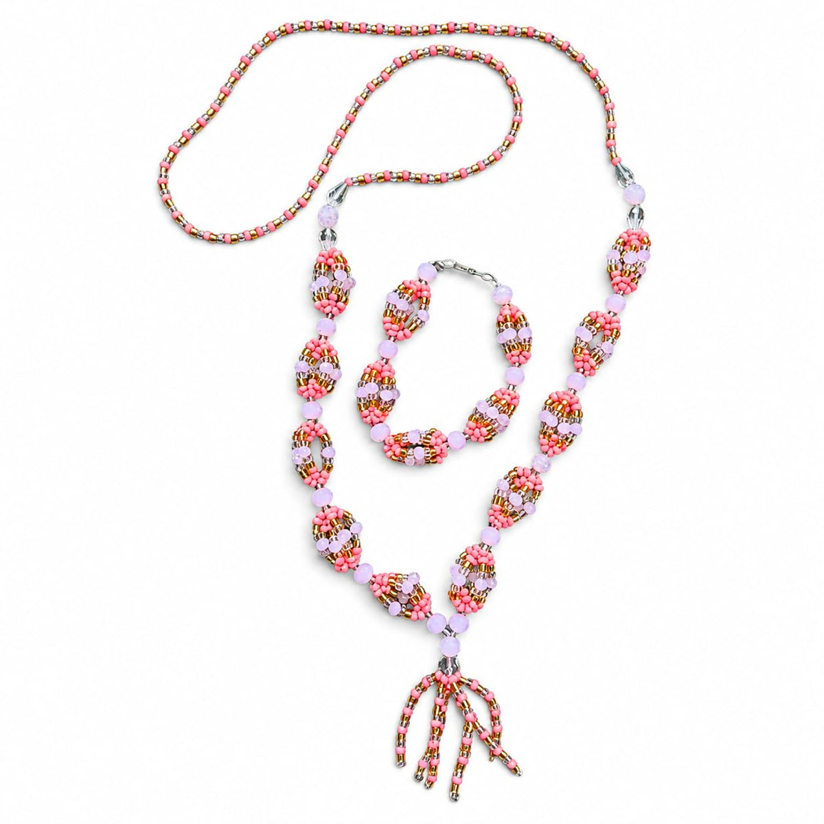 Yoruba Collar y Mazo Beaded Set – Spiritual Santeria Religious Necklace & Ilde, Handmade Obba