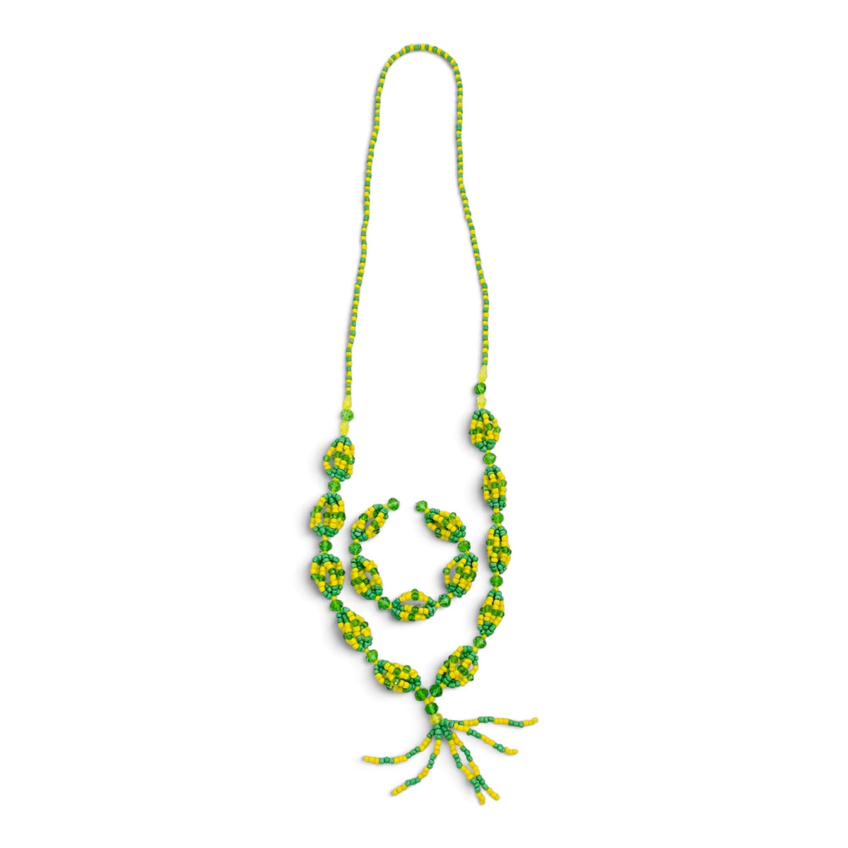 Yoruba Collar y Mazo Beaded Set – Spiritual Santeria Religious Necklace & Ilde, Handmade Orula