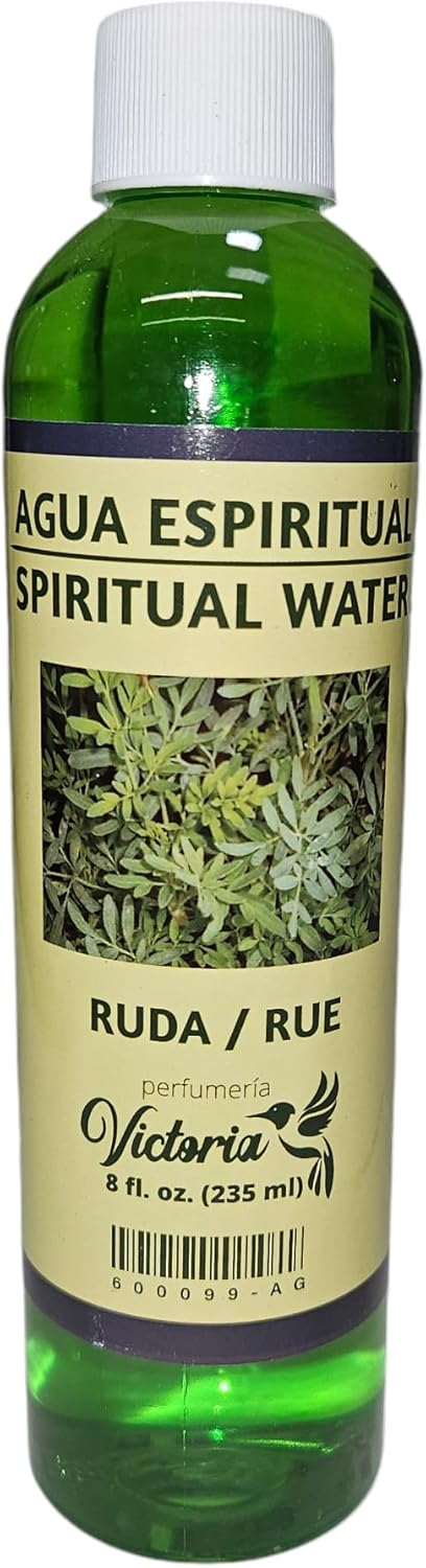 Spiritual Bath Water for Cleansing and Protection - Rose, Ruda, or Holy Water - 8 fl oz - Purifying Spiritual Ritual Use - Energy Cleansing and Healing (Ruda)