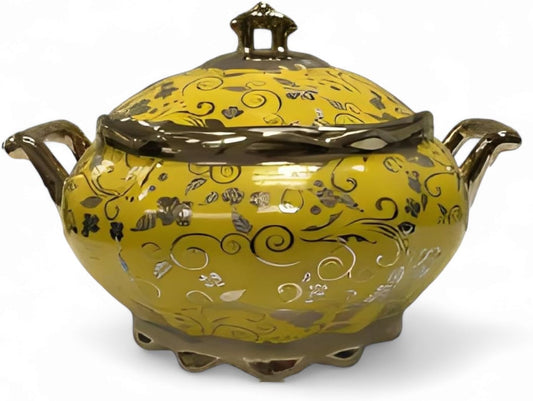 Porcelain Tureens - Soperas 4 Estilos Orishas, Santeria, 10" (Inch) Santo Obatala, Shango, Ochun, Yemaya, Ifa, Orula (Yellow)