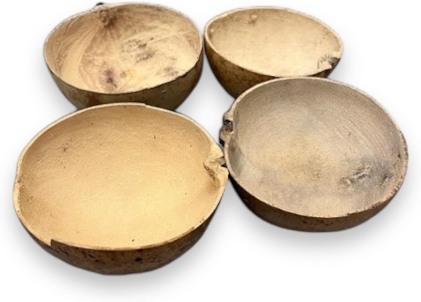 Set of 2 Natural Jicaras Bowl Calabash - Essential for Santería Rituals and Spiritual Practices