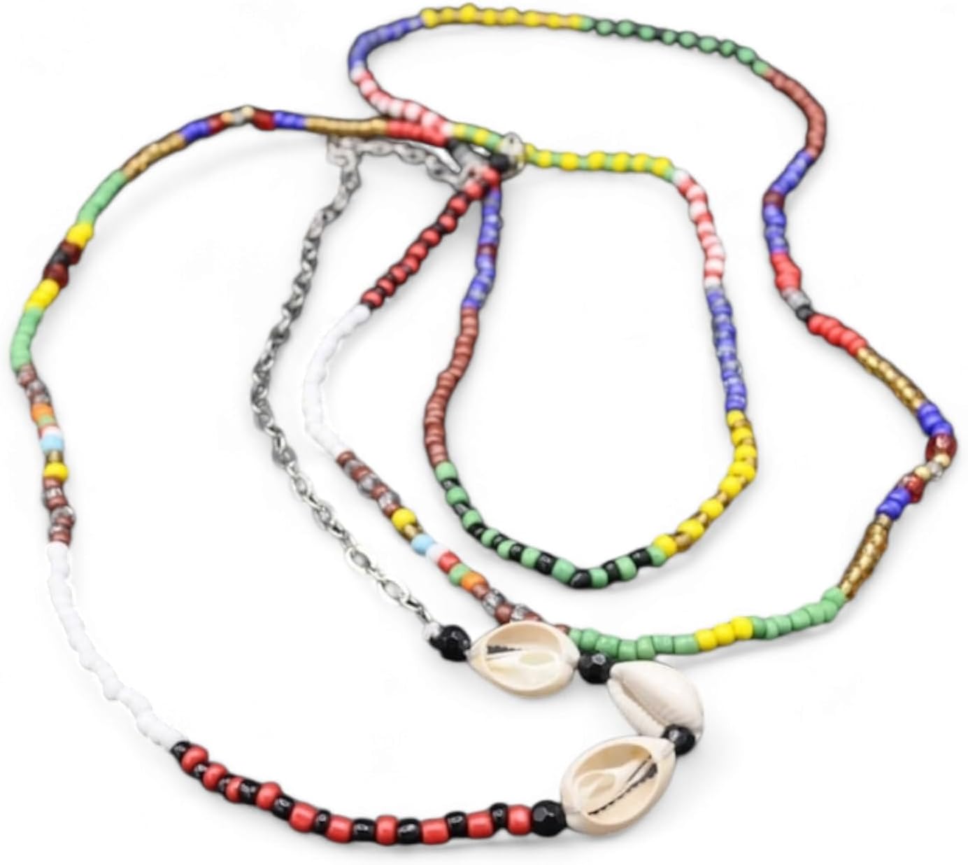 Santeria Beaded Necklaces – Handmade Orula Traditional Orisha Elekes Colors Protection Jewelry for Spiritual Rituals and Devotion