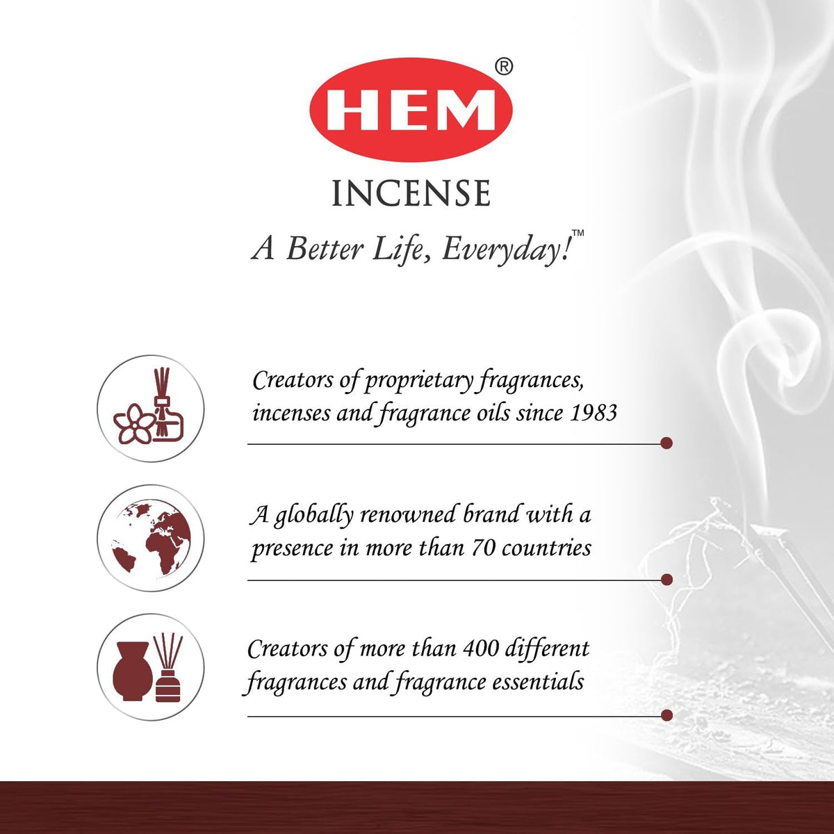 HEM Sandalwood Incense Sticks – 120 Count (Pack of 6 Boxes) – Classic Sandalwood Aroma Incense for M