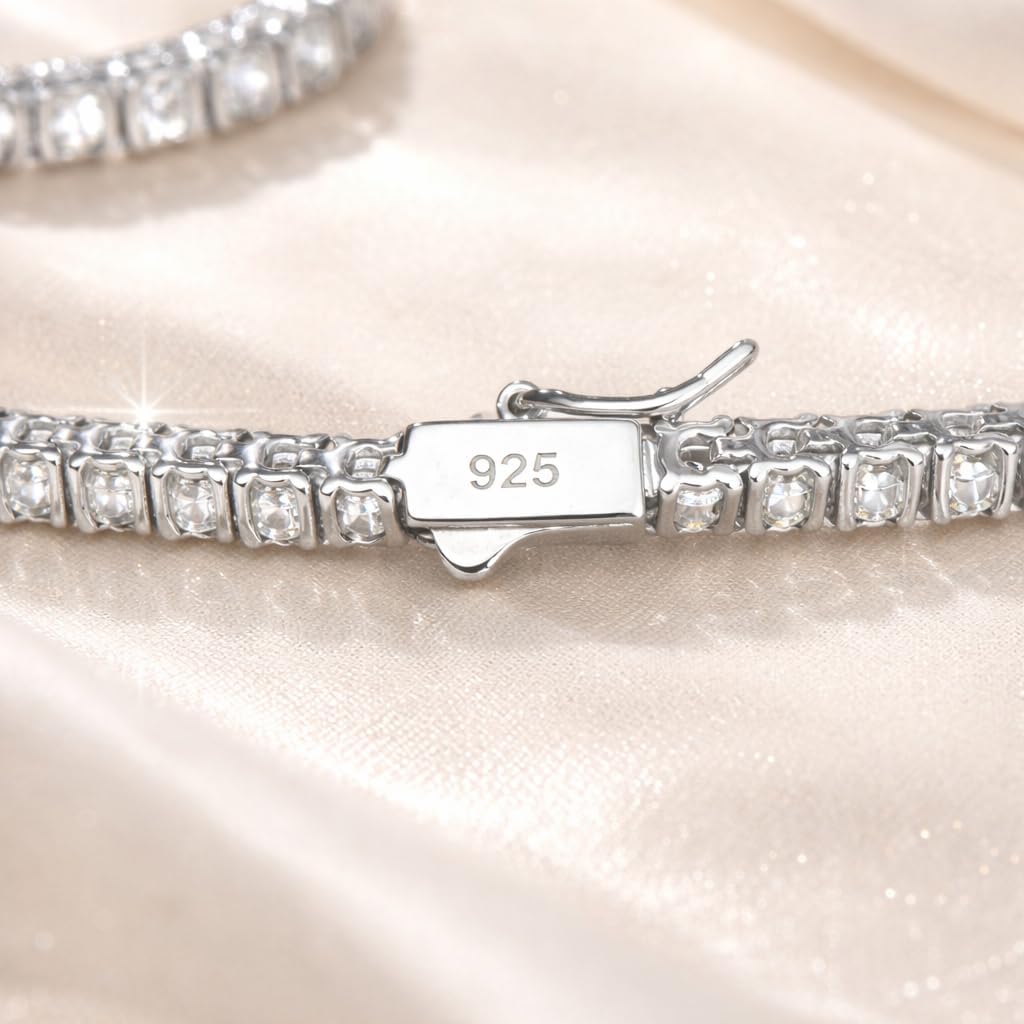 Aura Zen Moissanite Clover Tennis Bracelets 925 Sterling Silver 3mm 4 leaf – Orisha Spiritual Collec