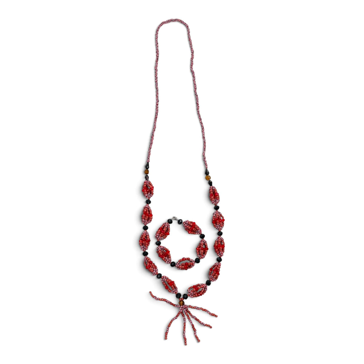 Yoruba Collar y Mazo Beaded Set – Spiritual Santeria Religious Necklace & Ilde, Handmade Oya