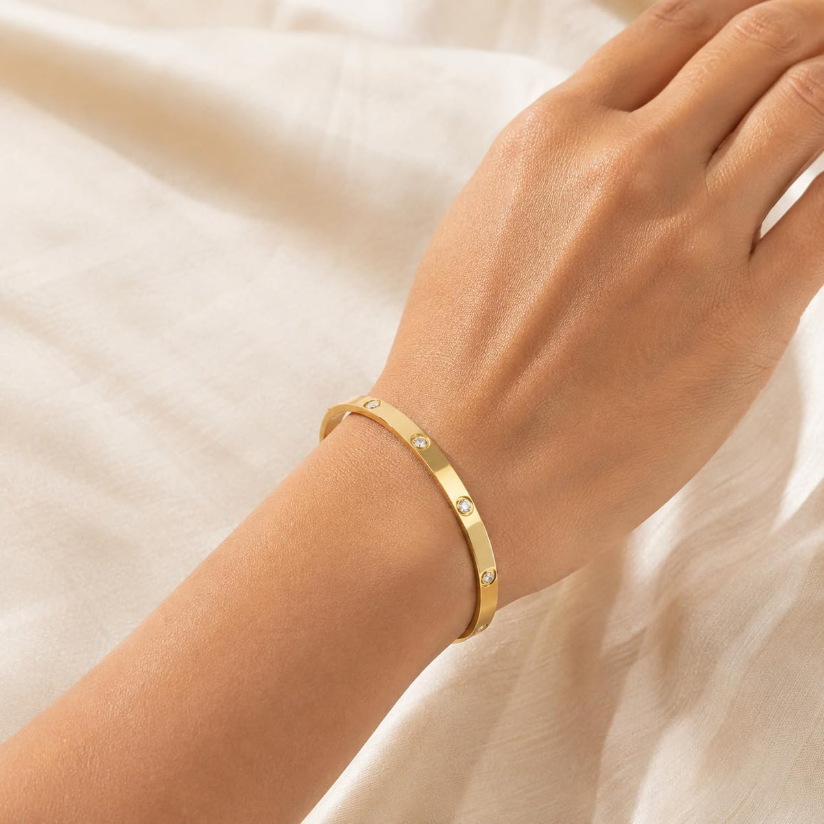 Bangle for Women - Oshun Inspired 18K Gold Plated Stainless