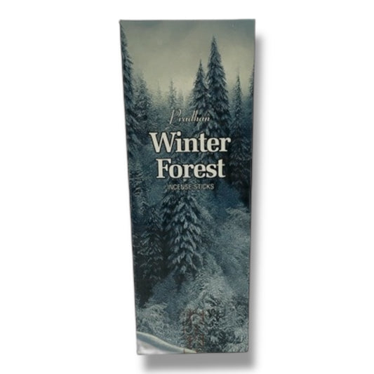 Winter Forest Incense Sticks – 120 Sticks Total – 6 Hexagon Packs of 20 – Fresh Pine & Earthy Aroma, Hand-Rolled Indian Incense for Meditation, Grounding, Relaxation – Pradhan Brand