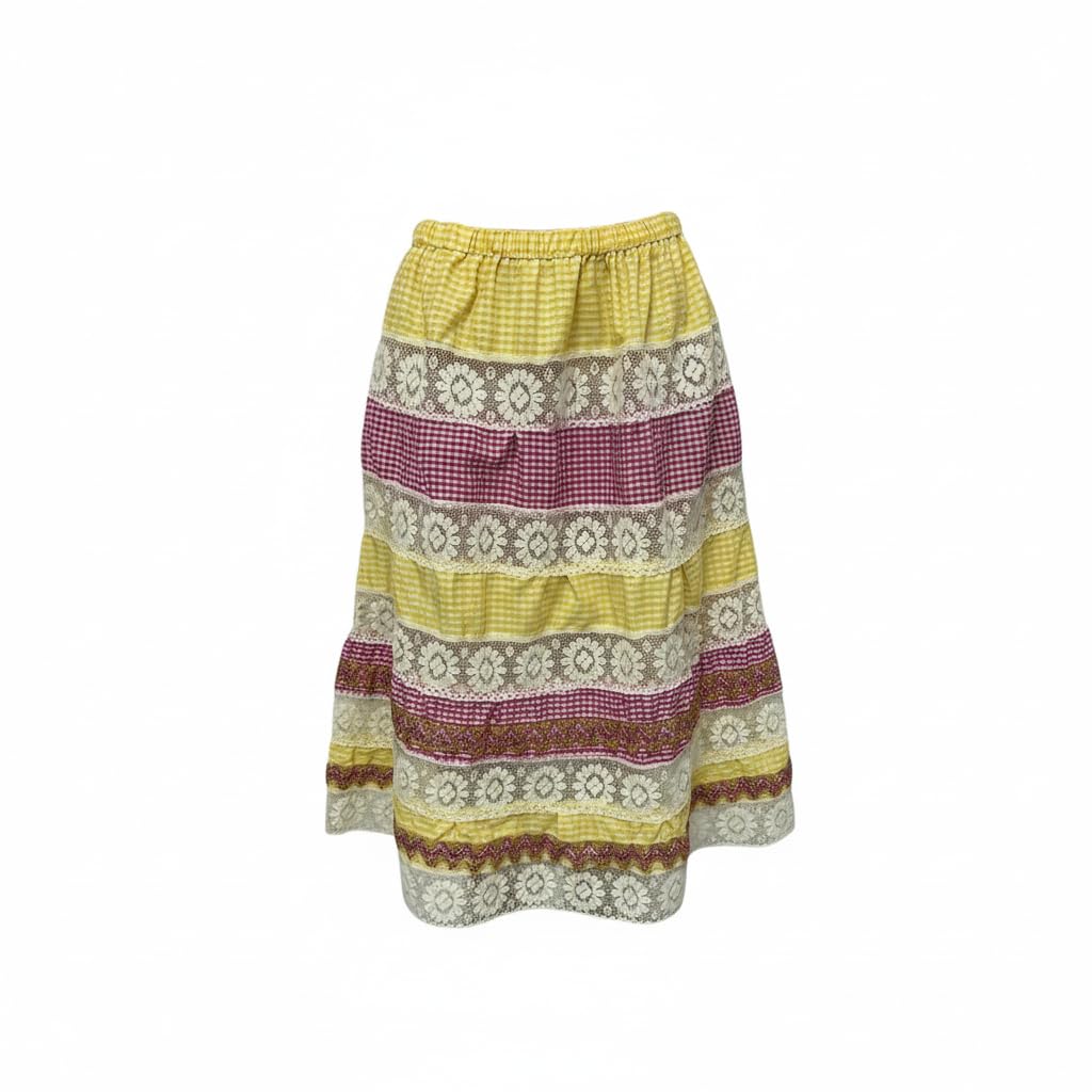 Chango Falda Salla Amarilla y Roja Bordada de Oshun