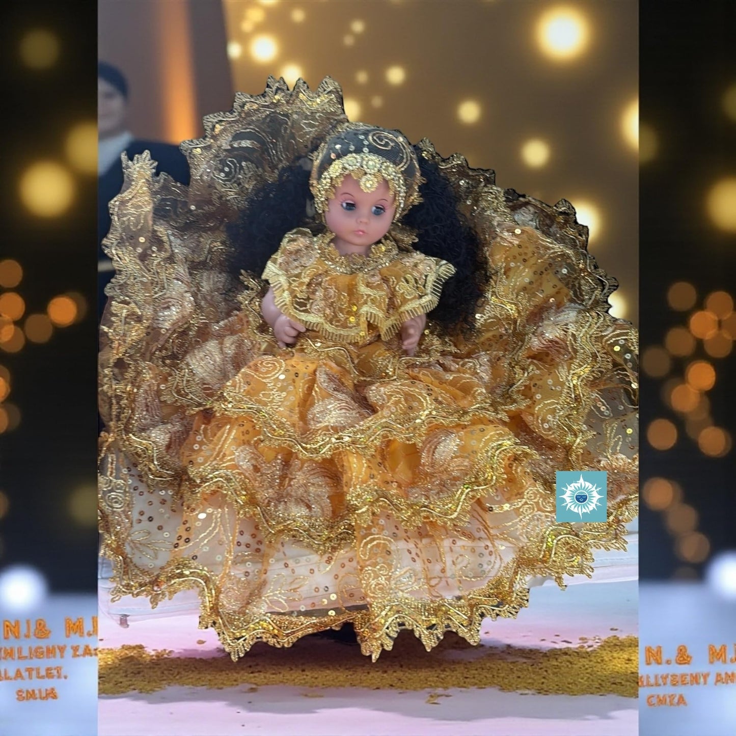 Muñeca Jitana Espiritual Dorada Handmade Santeria Gypsy
