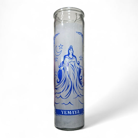 Yemaya Prayer Candle 7 Day  8" La Diosa del Mar Unscented
