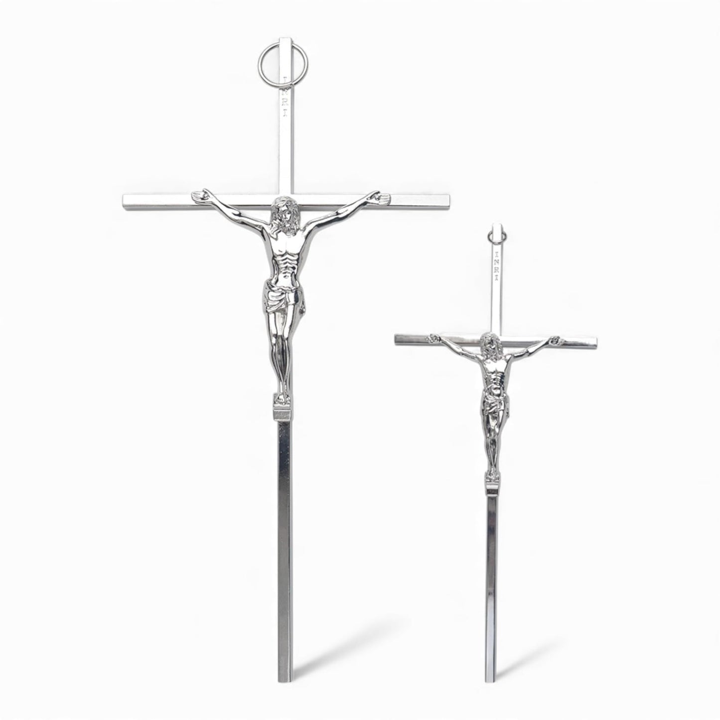 Silver Metal Crucifix 7 Inch