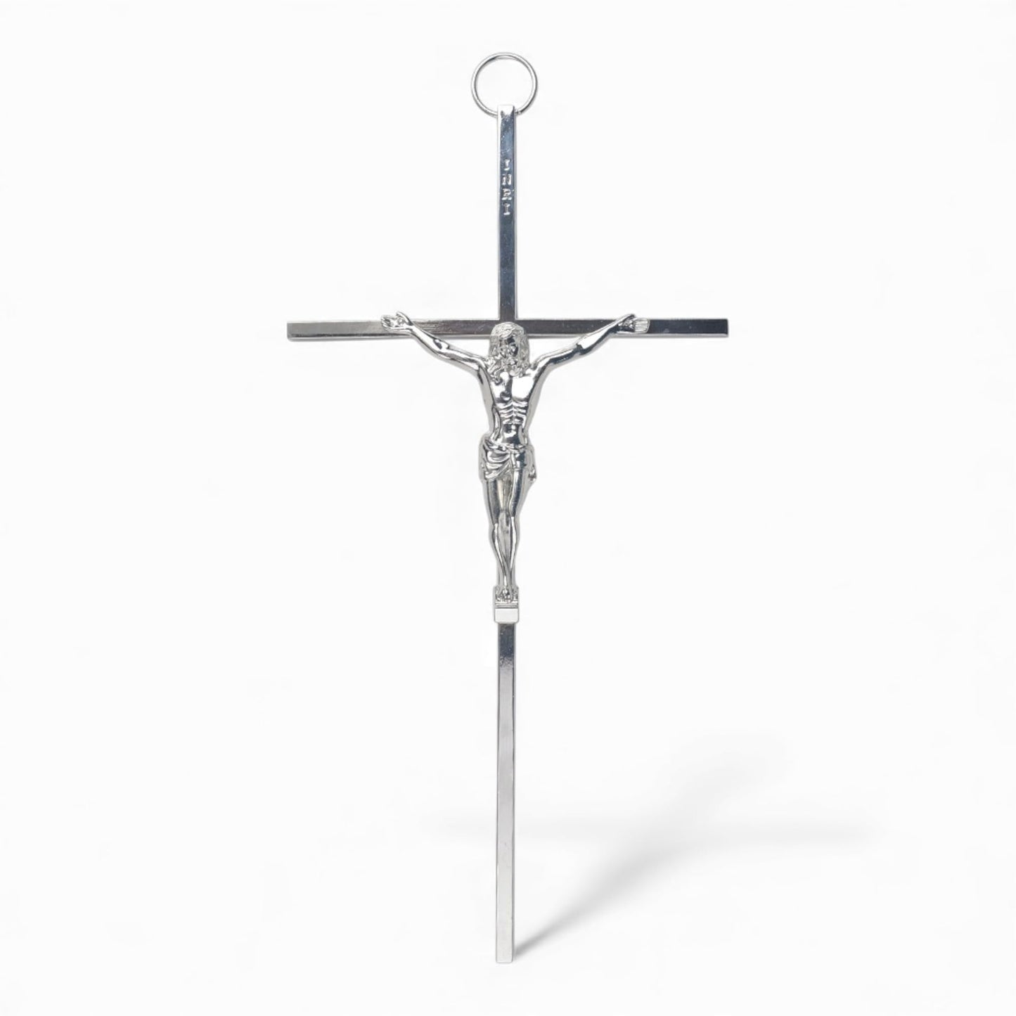 Silver Metal Crucifix 7 Inch