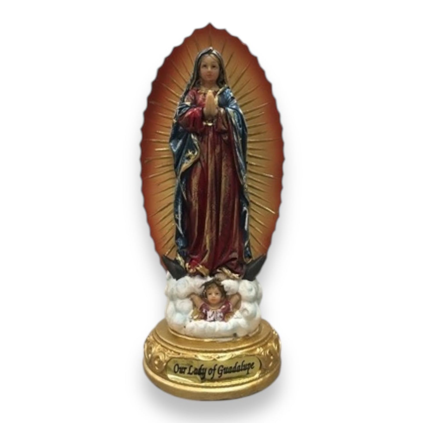 Our Lady of Guadalupe 8" Resin Figurine – Religious Statue