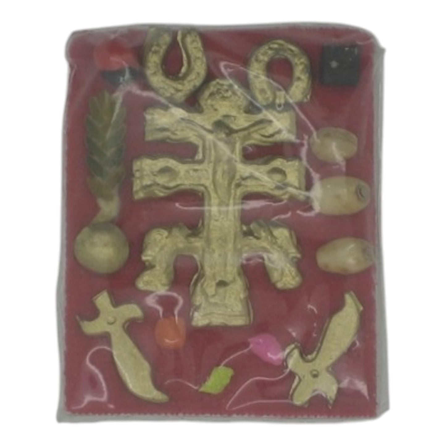 Cross of Caravaca with Side Amulets, Sacred Religious