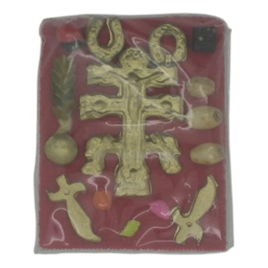 Cross of Caravaca with Side Amulets, Sacred Religious