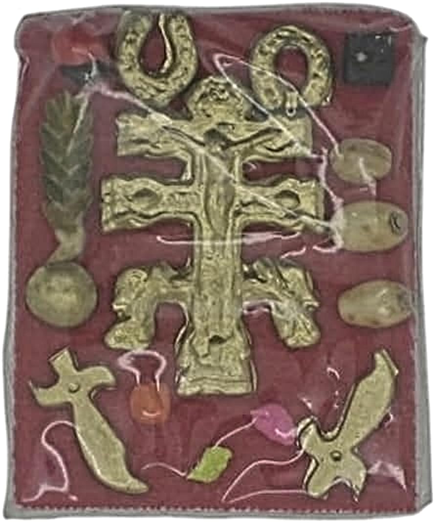 Cross of Caravaca with Side Amulets, Sacred Religious