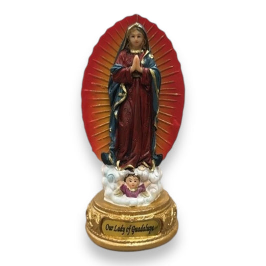 Our Lady of Guadalupe 5” Resin Figurine – Religious Statue