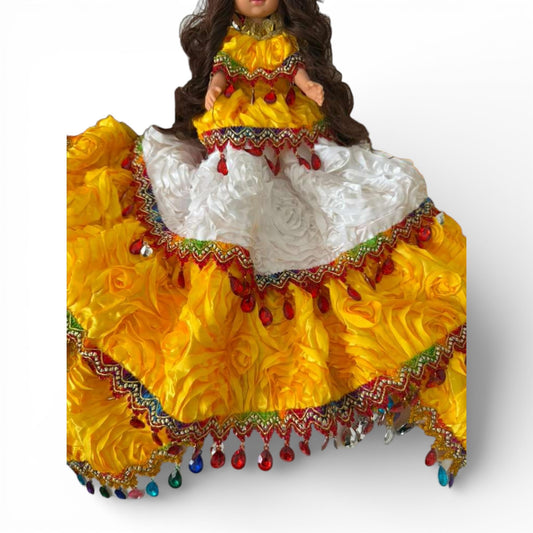 Oshun Jitana Spiritual Doll White & Yellow Dress – Muneca