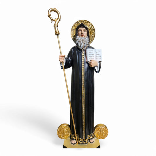 Saint Benedict 18” San Benito Estatua, Resin Figurine