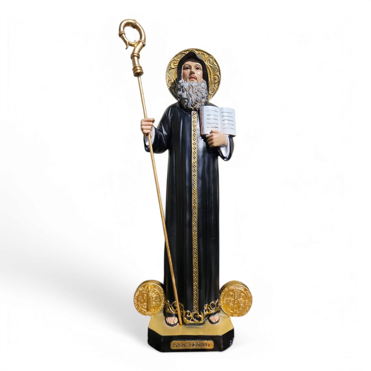 Saint Benedict 18” San Benito Estatua, Resin Figurine