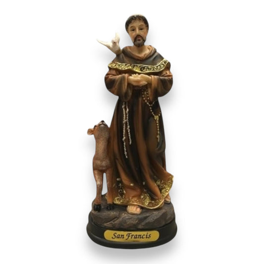 St. Francisco of Assisi 8" Statue Religiuos Figurine