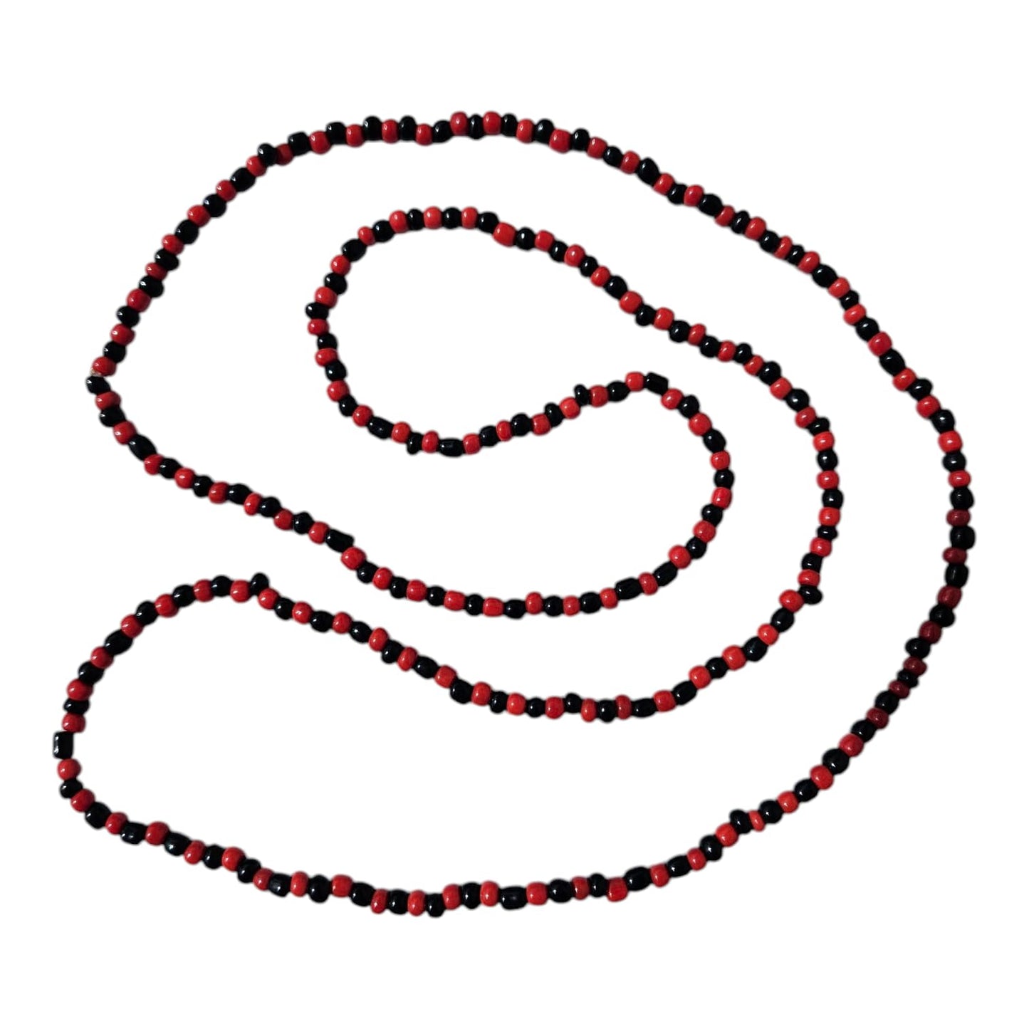 Elegua Collar de  Beaded Necklace  –  Handmade Red & Black