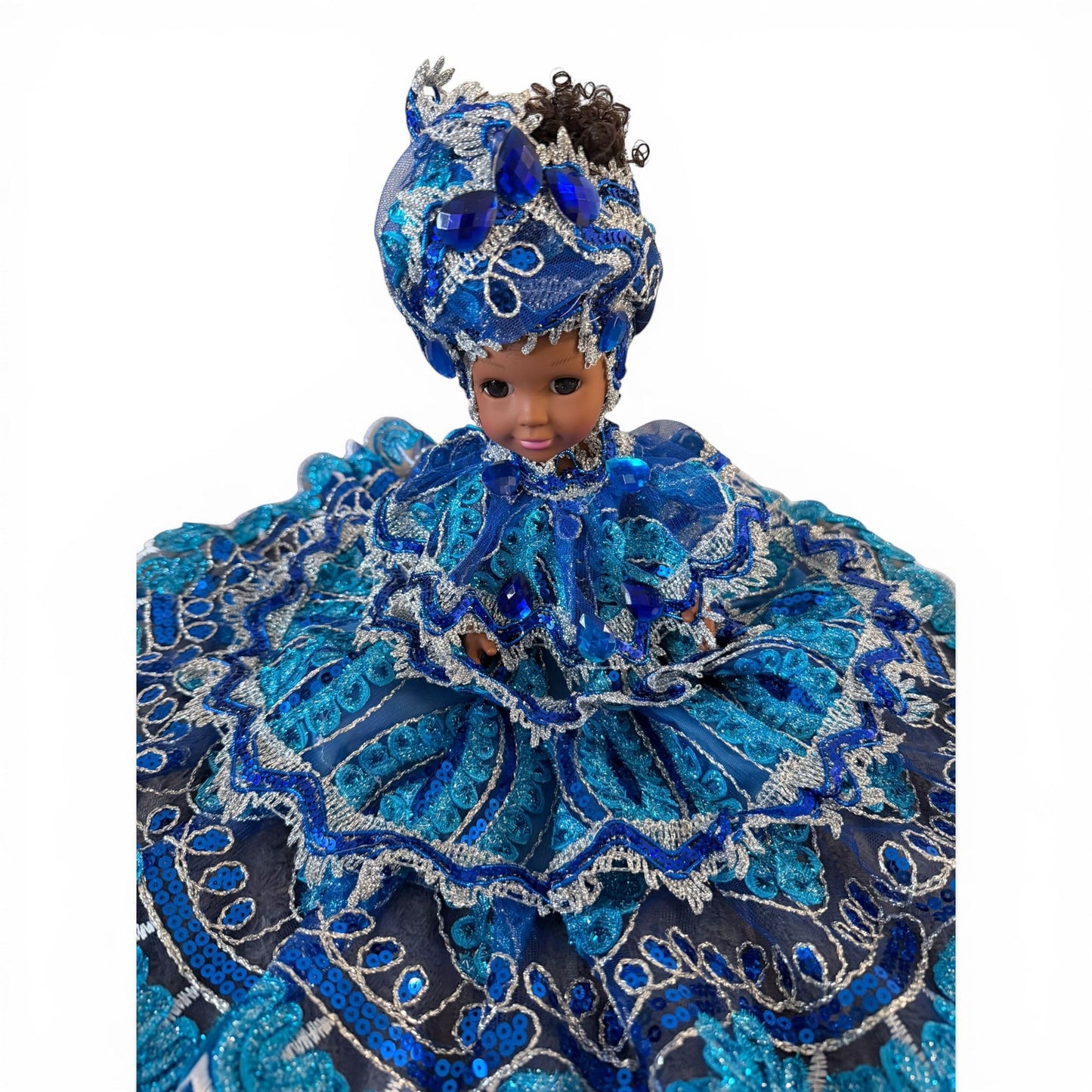 Yemaya Handmade  Spiritual Doll in Blue Turquoise Dress