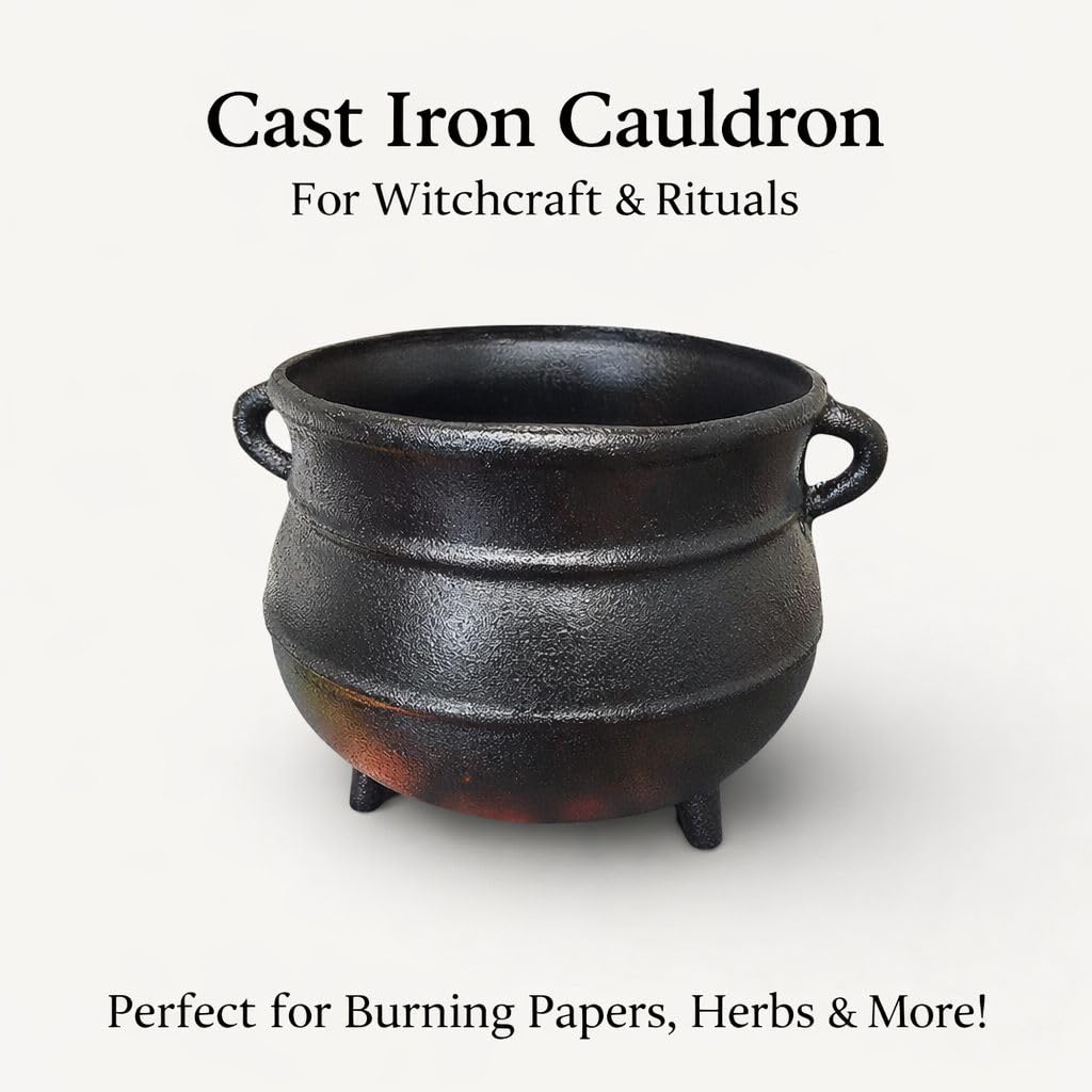 Oggun – Cast Iron Cauldron 7" for Witchcraft Rituals