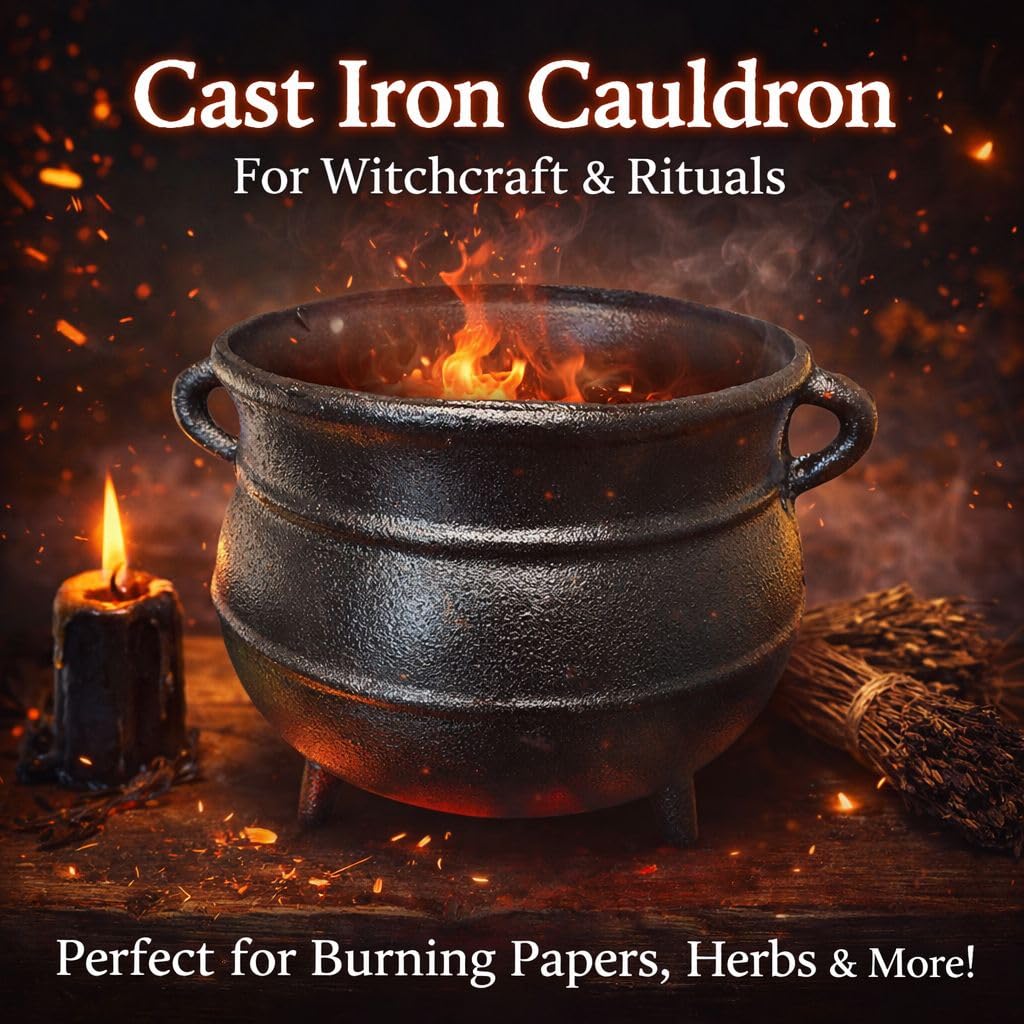 Oggun – Cast Iron Cauldron 7" for Witchcraft Rituals