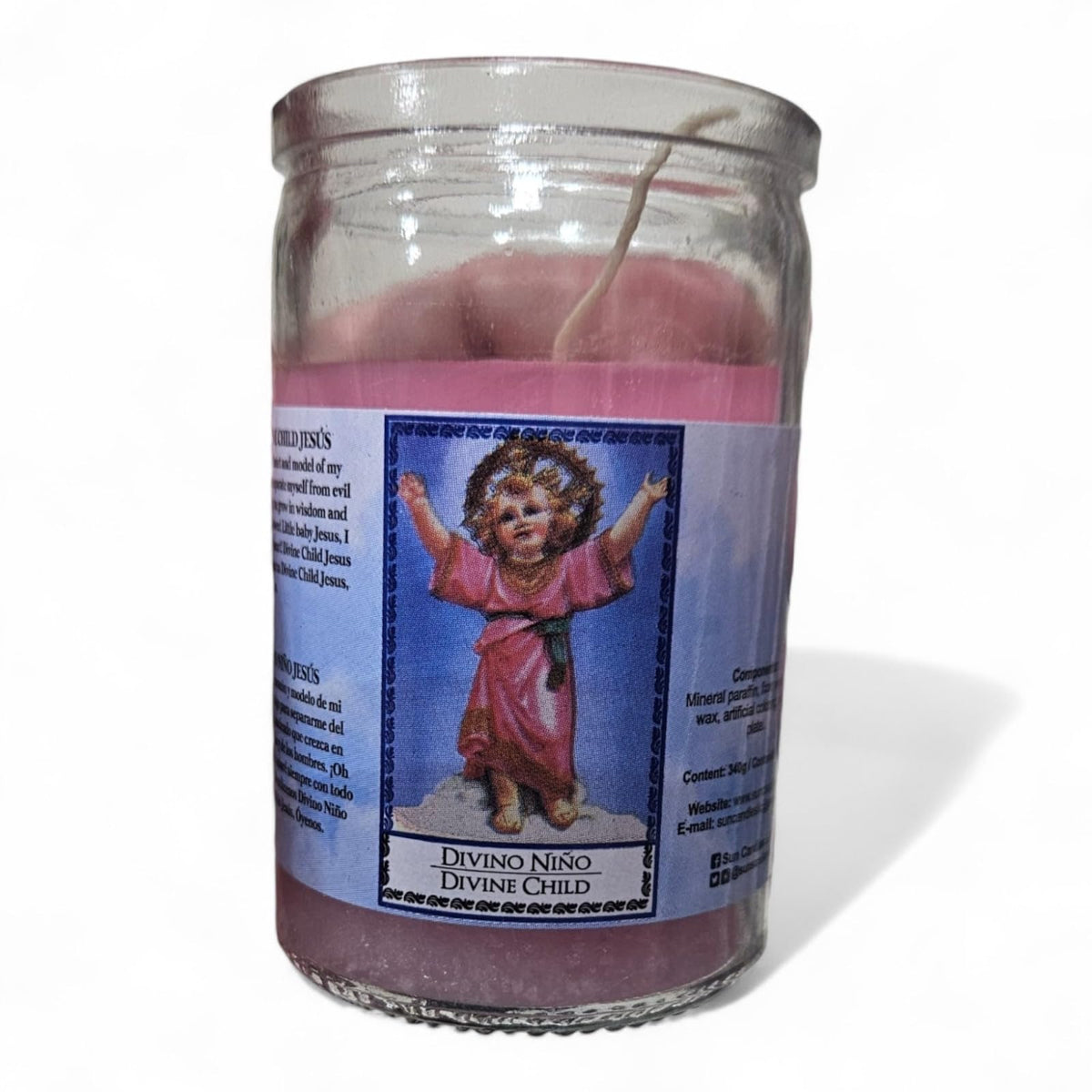 Prayer Candle 28 Hours Divine Child Jesus 3.5" inch Vela de