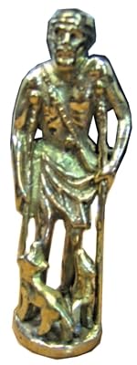 Babalu Aye – San Lazaro Bronze 4" Religious Statue Figurine