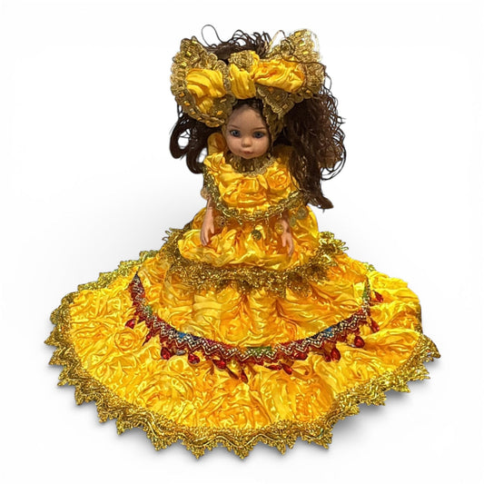 Oshun Spiritual  Santeria Doll 12” Yellow Orisha Muneca