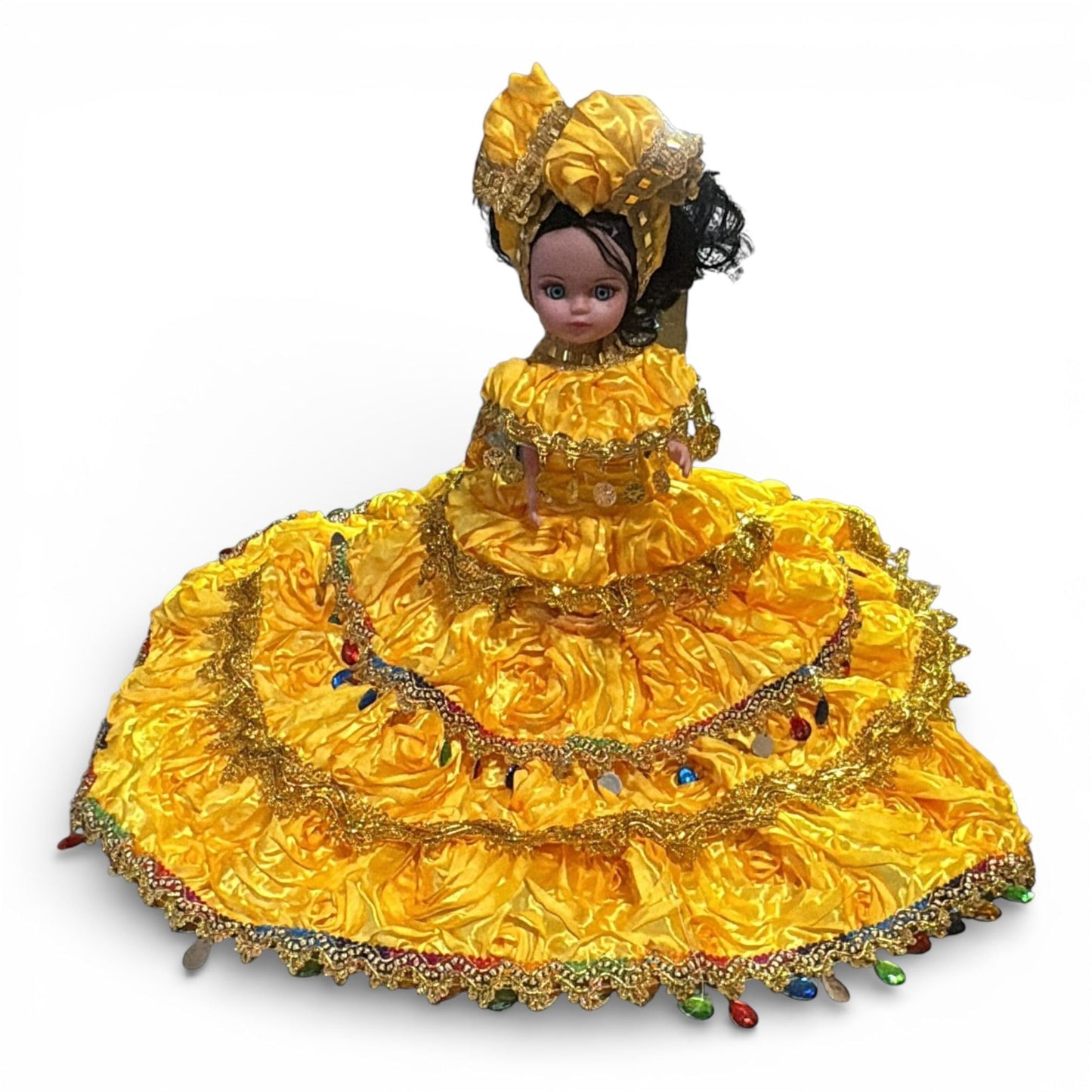 Oshun Spiritual  Santeria Doll 12” Yellow Orisha Muneca