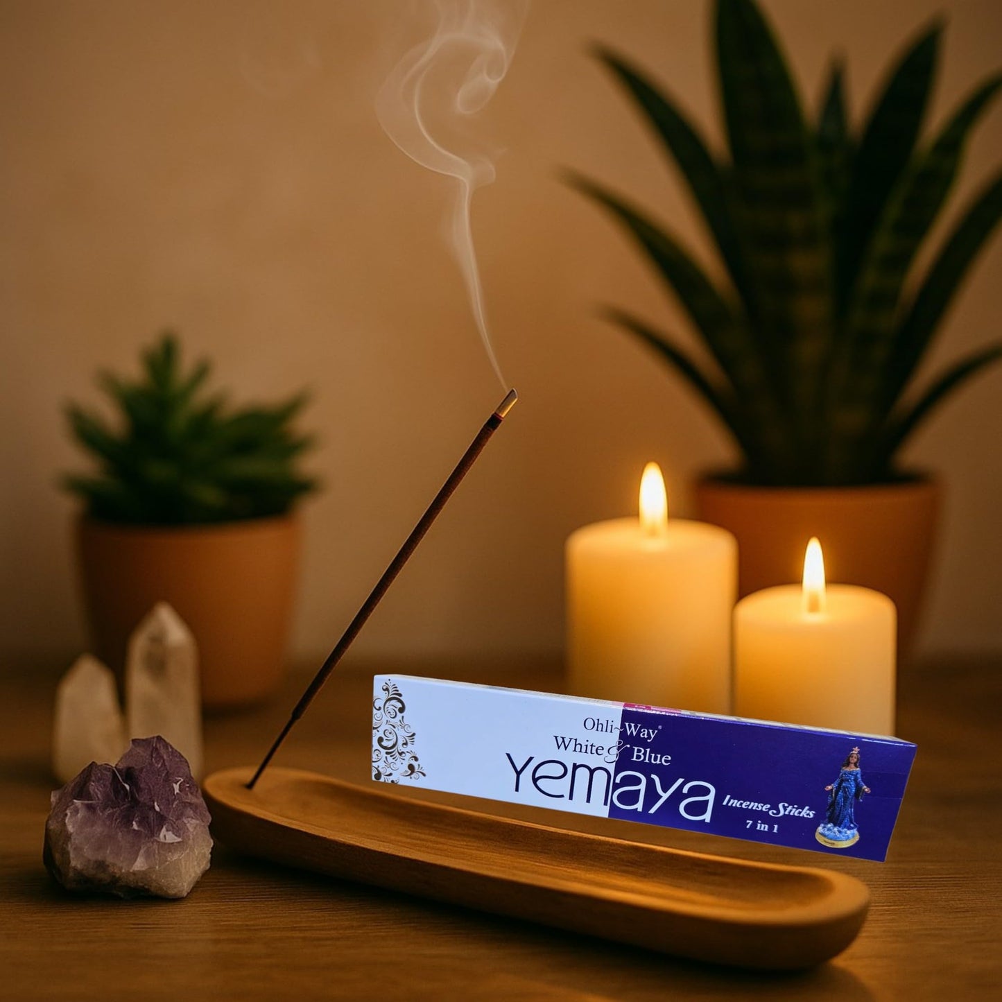 Yemaya White & Blue Incense Sticks by Ohli-Way – 7-in-1