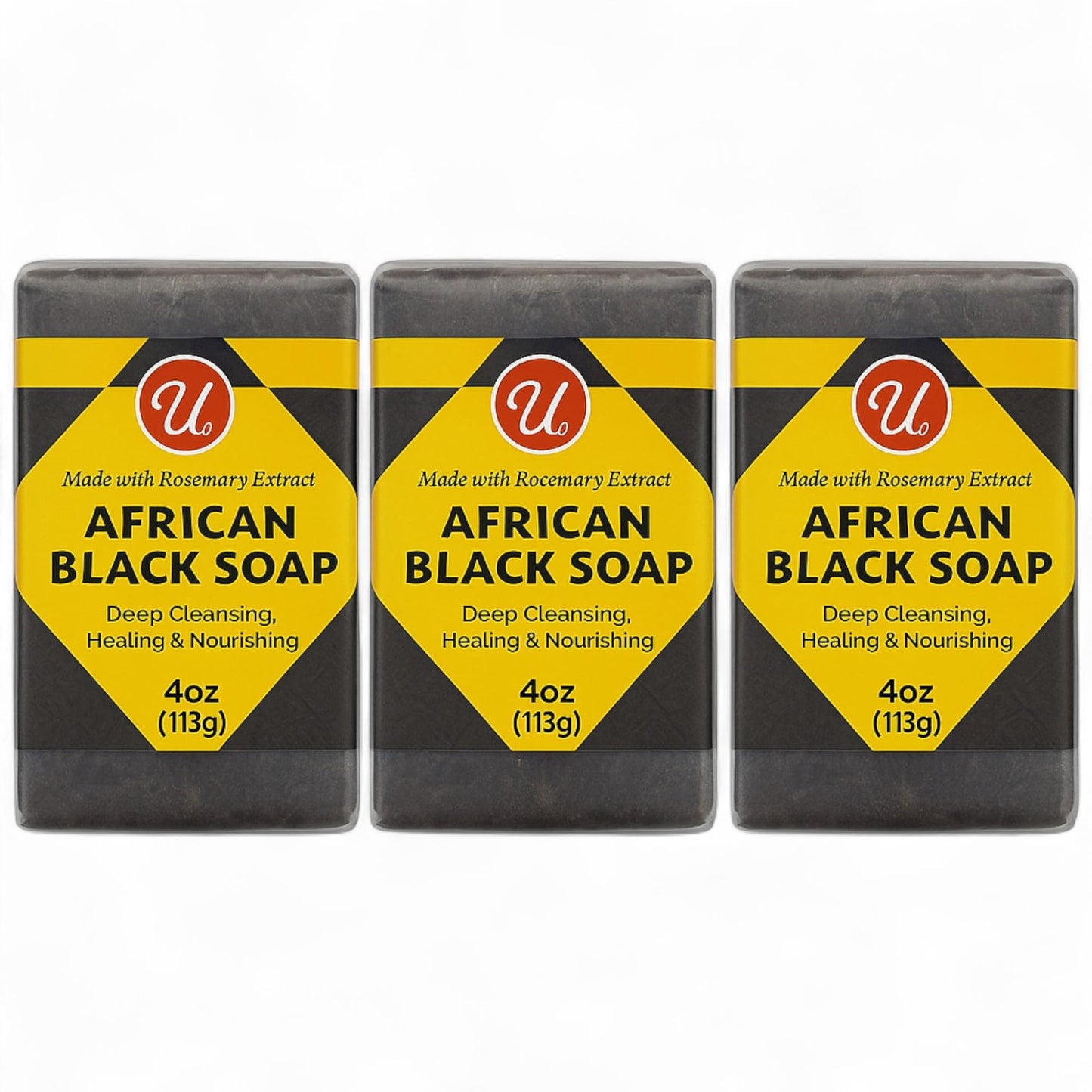 African Black Soap 3-Pack – Deep Cleansing, Healing &