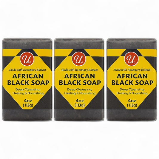 African Black Soap 3-Pack – Deep Cleansing, Healing &
