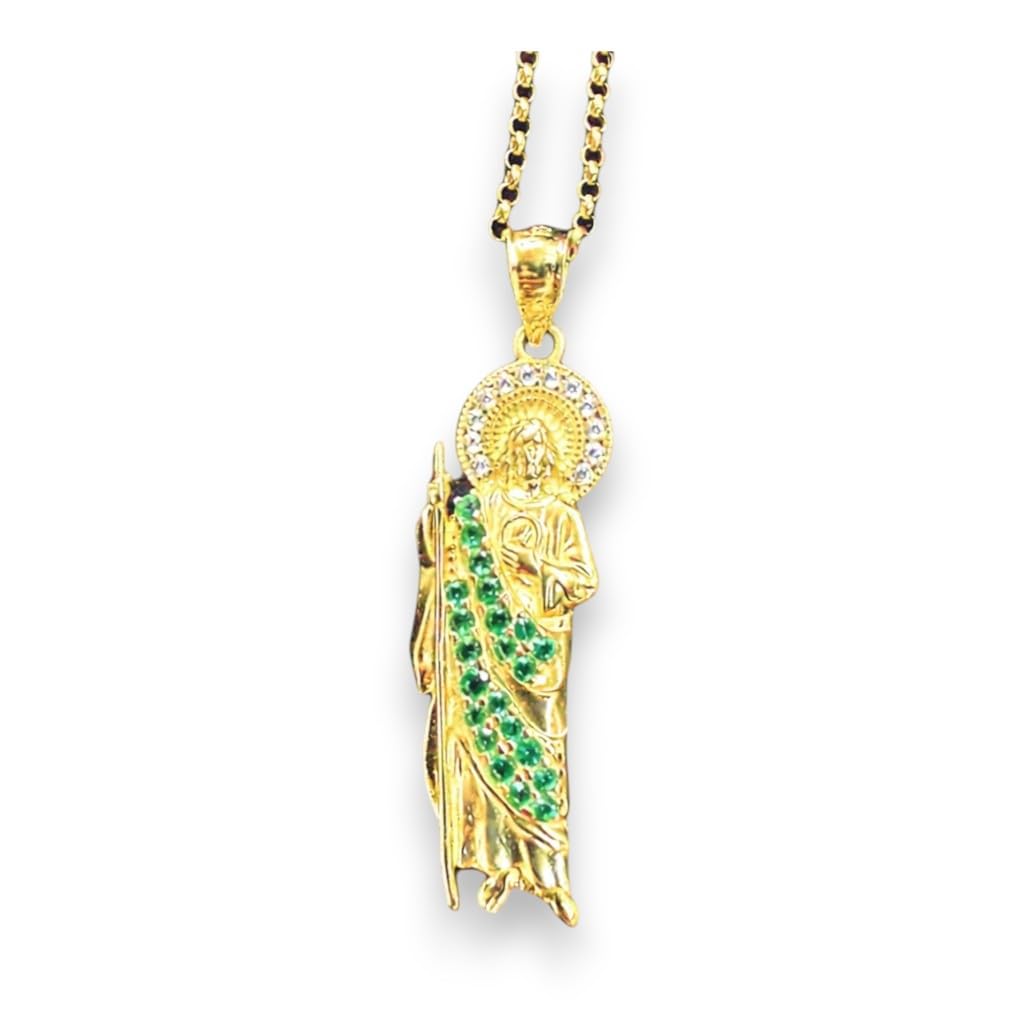 AURA 10K Gold Saint Jude Pendant Necklace – Gold San Judas