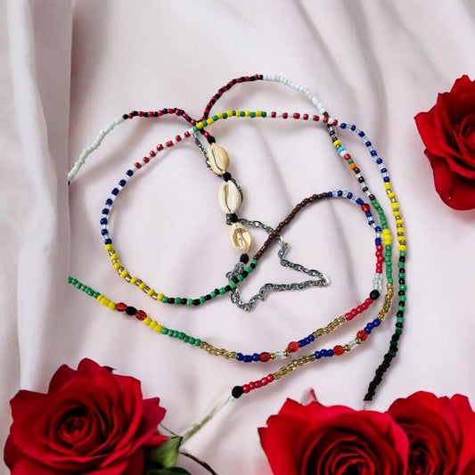Collar de Bandera Santeria  –  Multicolor Beaded Elekes