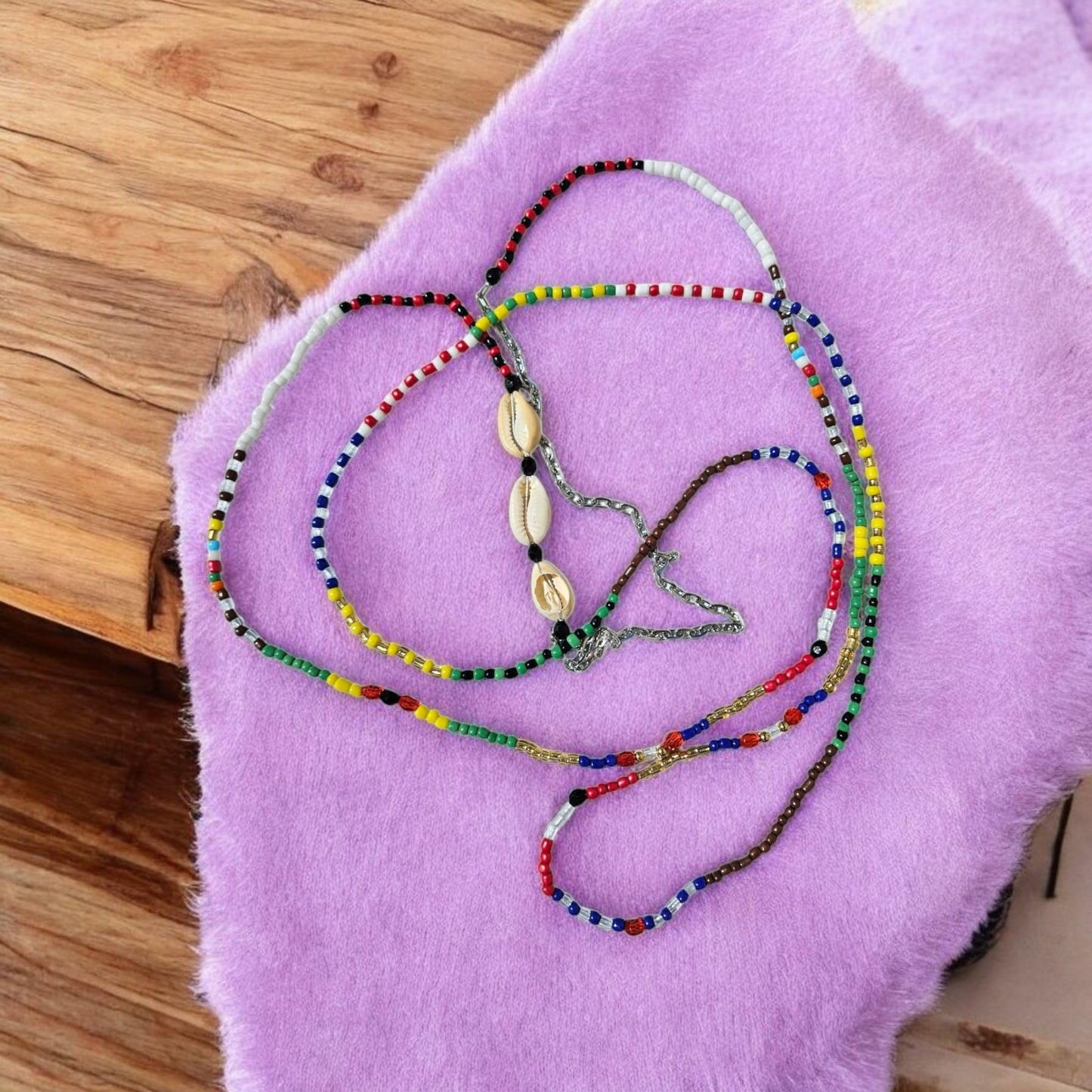 Collar de Bandera Santeria  –  Multicolor Beaded Elekes