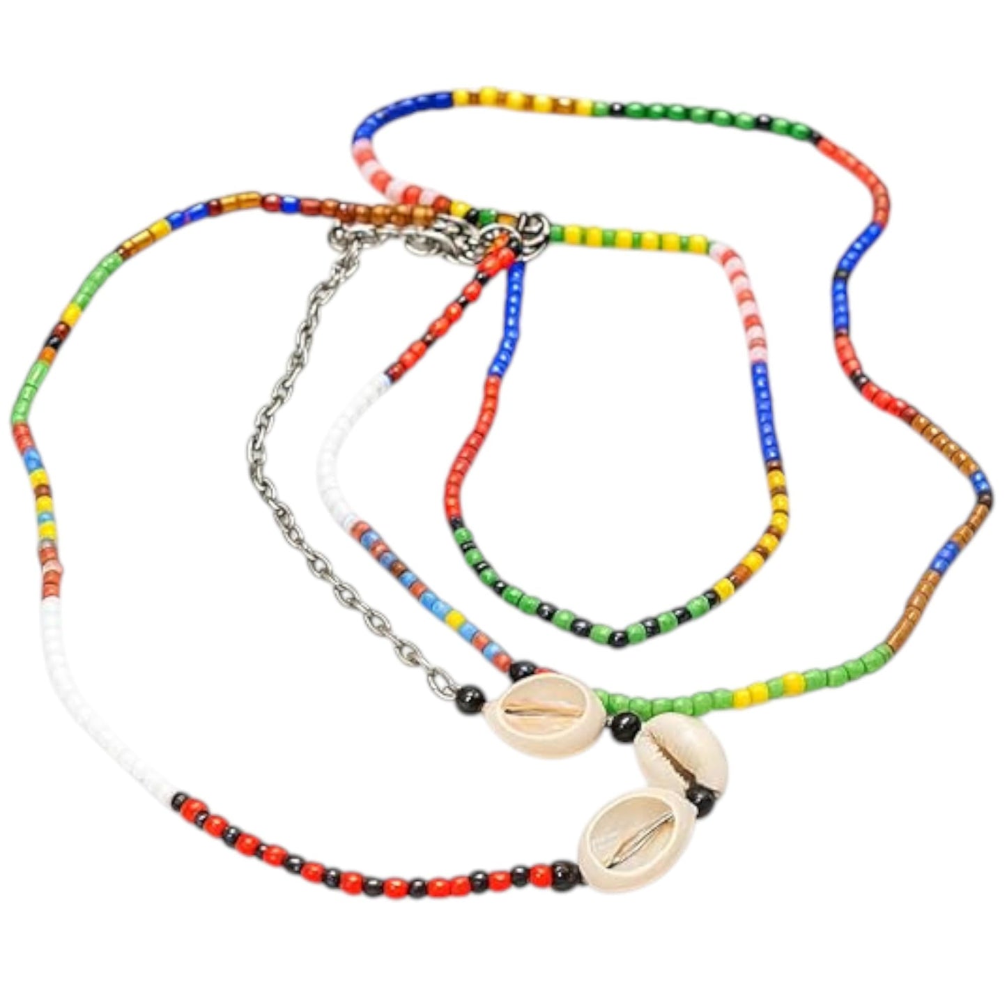 Collar de Bandera Santeria  –  Multicolor Beaded Elekes