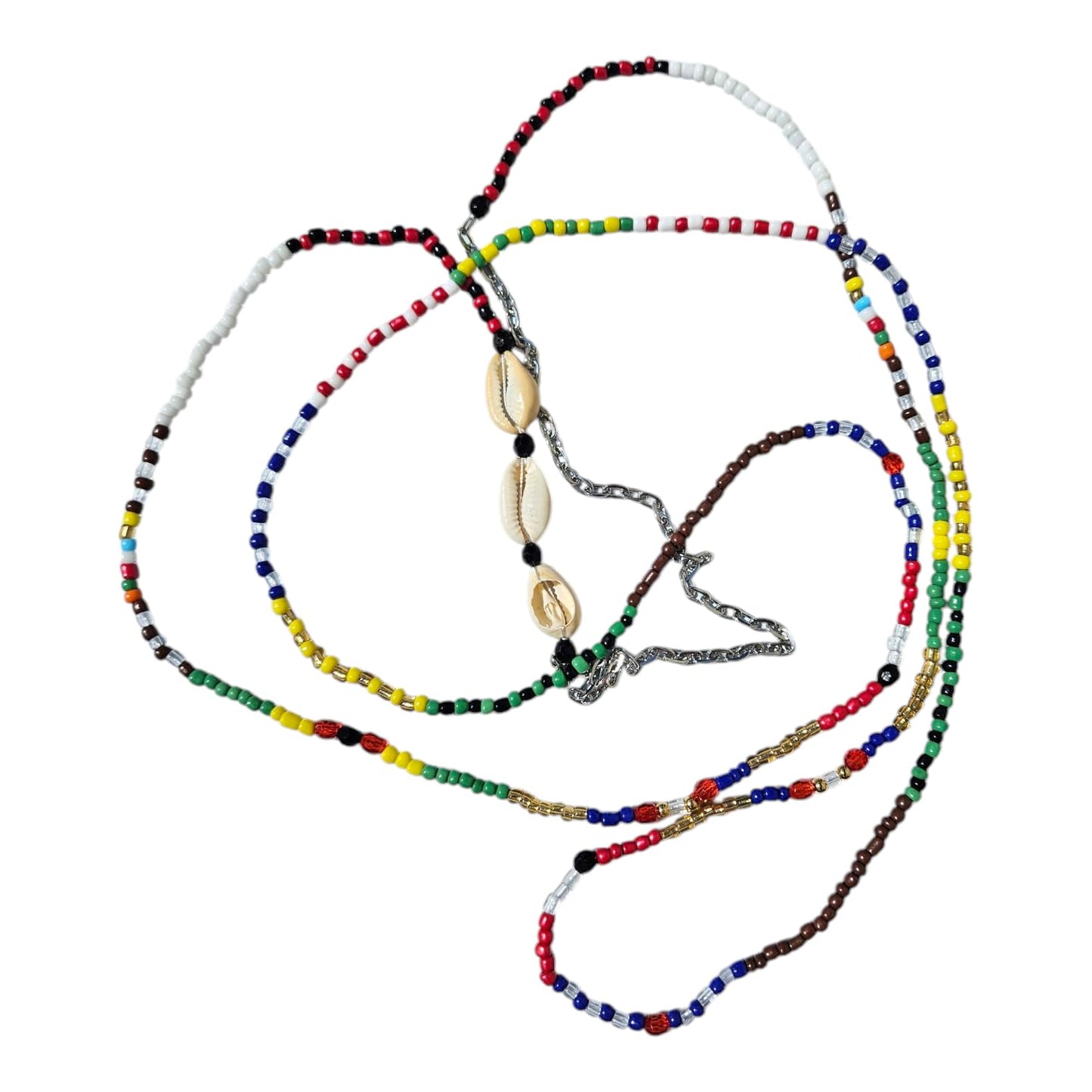 Collar de Bandera Santeria  –  Multicolor Beaded Elekes