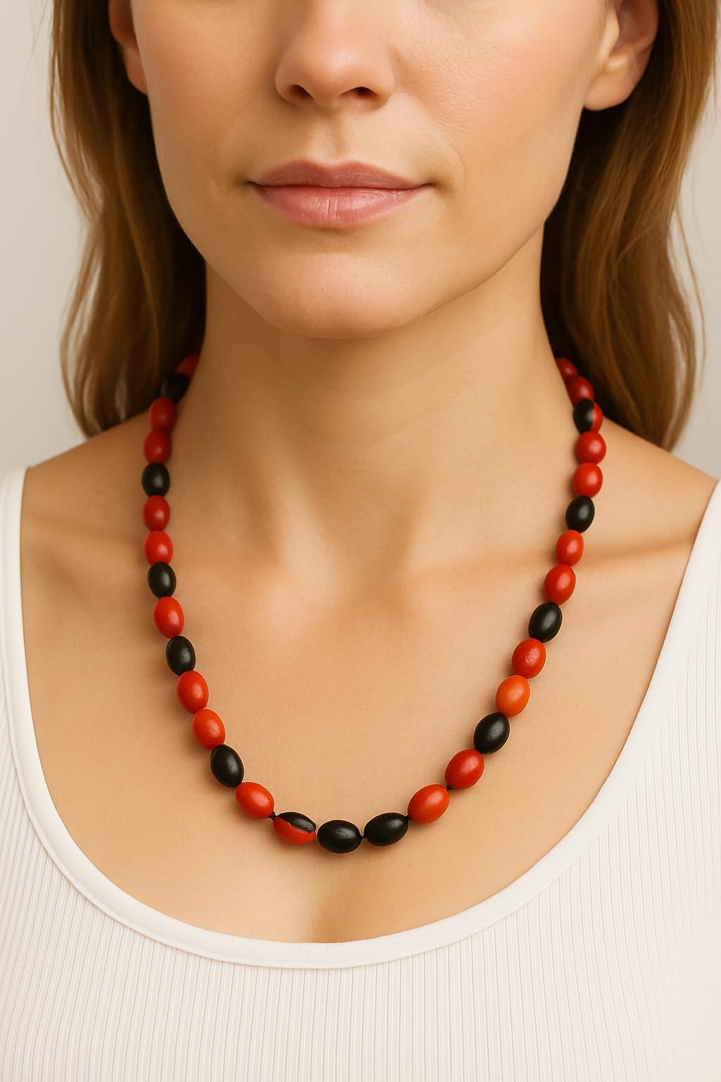 Collar de Peonia, Paeonia Santeria Ifa, Necklace Semillas