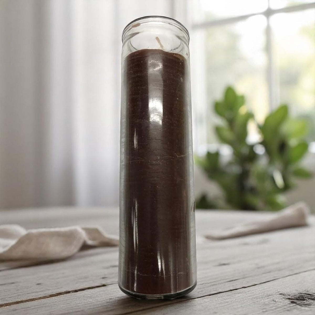 Prayer Candle 7 Day Brown 8" Vela Carmelita Unscented