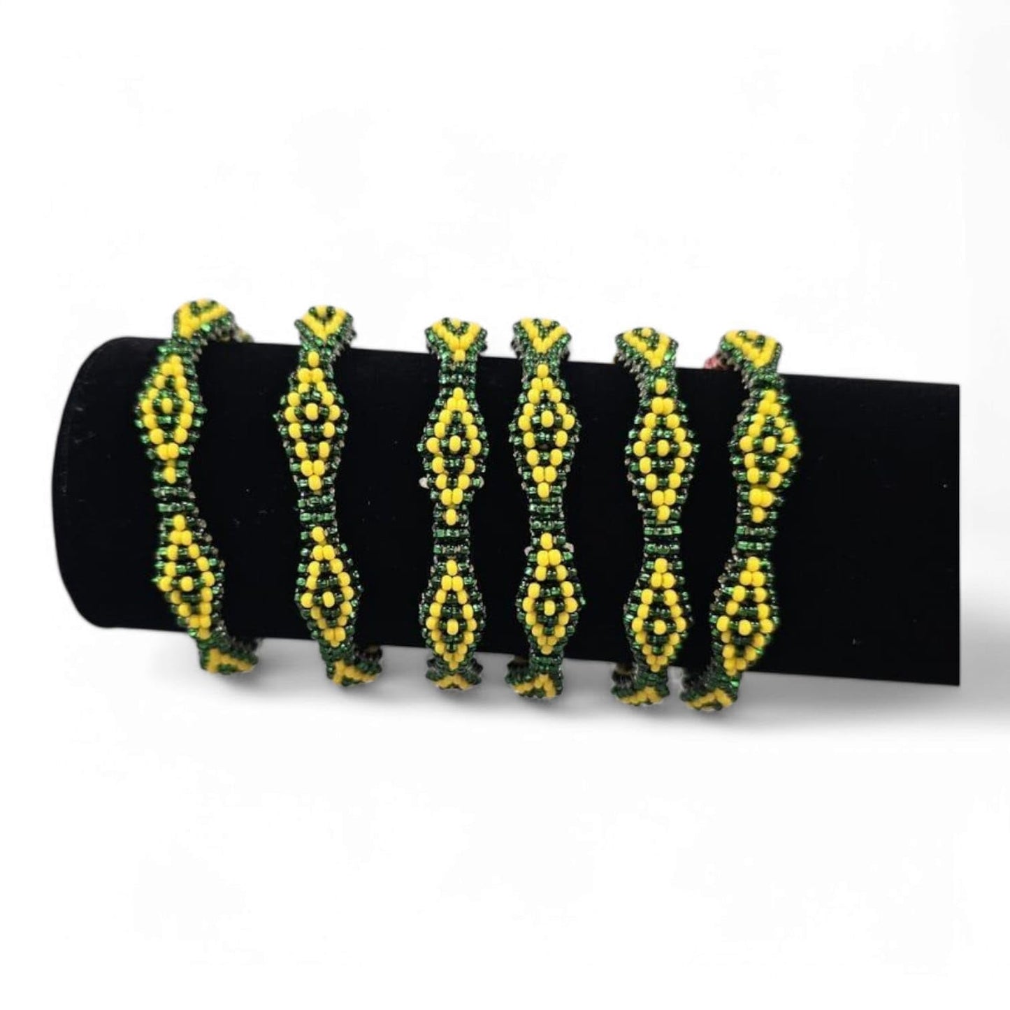 Orula – Orunmila Orisha Ilde Bracelet – Green & Yellow